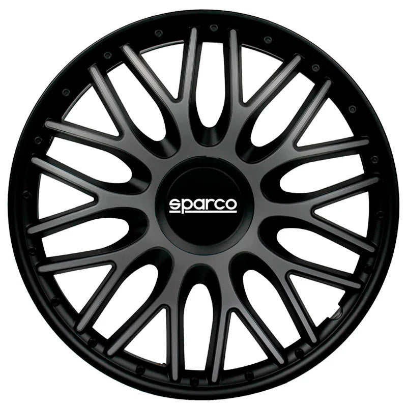 Sparco Radzierblenden Roma 16 Zoll Grau/Schwarz - Satz mit 4 Stück