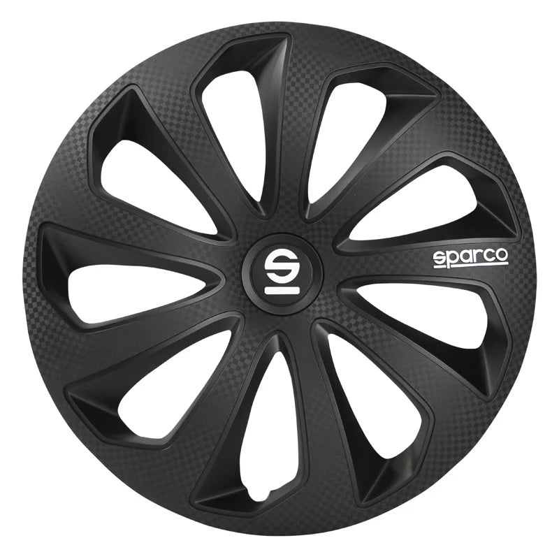 Sparco Radzierblenden Sicilia 16 Zoll - Schwarz/Carbon - Satz mit 4 Stück