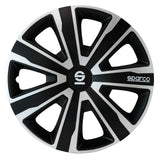 Sparco Radzierblenden Palermo 16 Zoll Silber/Schwarz - Satz mit 4 Stück