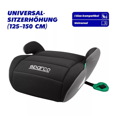 Sparco Kindersitz F100KI Schwarz/Grau i-Size 125-150 cm (ECE-R129/03)