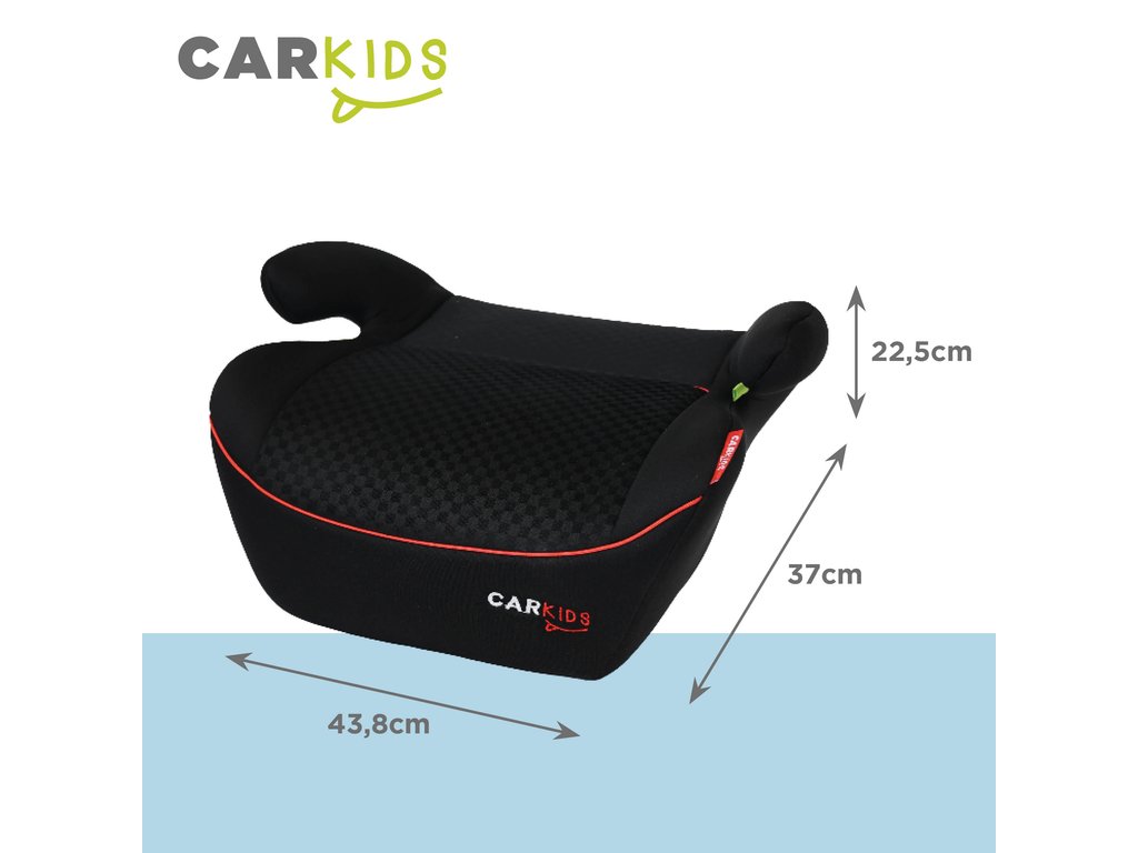 Carkids I-Size Sitzerhöhung Alex 125-150cm Schwarz/Rot