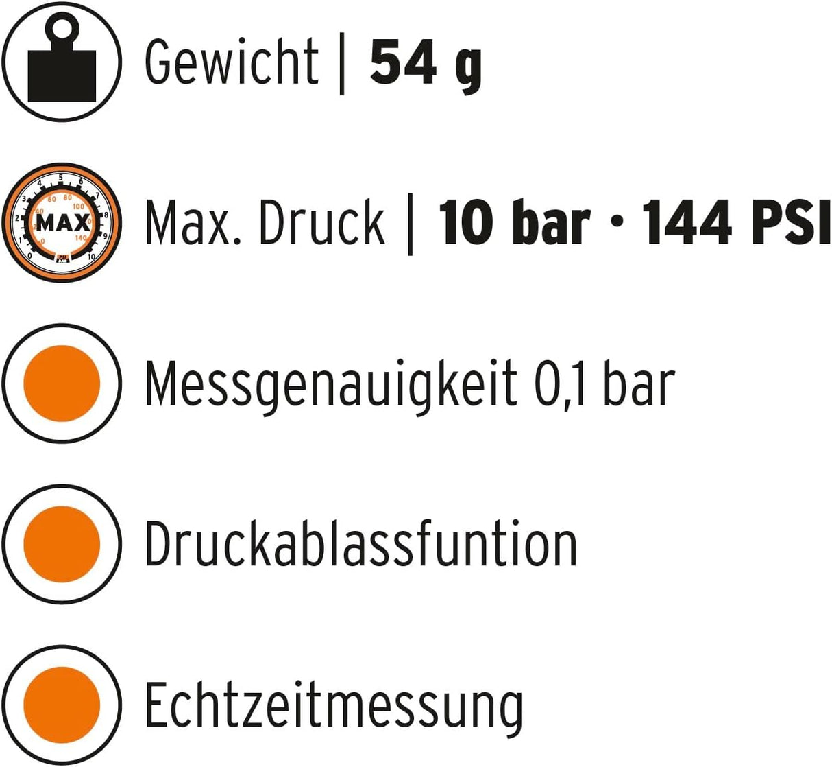 SKS GERMANY Airchecker Digitaler Druckmesser für Presta oder Schrader