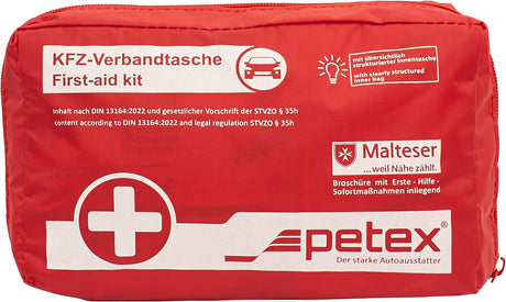 PETEX 43930012 Verbandtasche Inhalt nach DIN 13164, rot