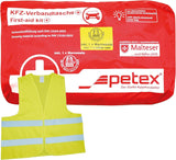 PETEX 2 in 1 Verbandtasche Plus, Inhalt nach DIN13164:2022 in Rot, Erste-Hilfe, First-Aid-Kit