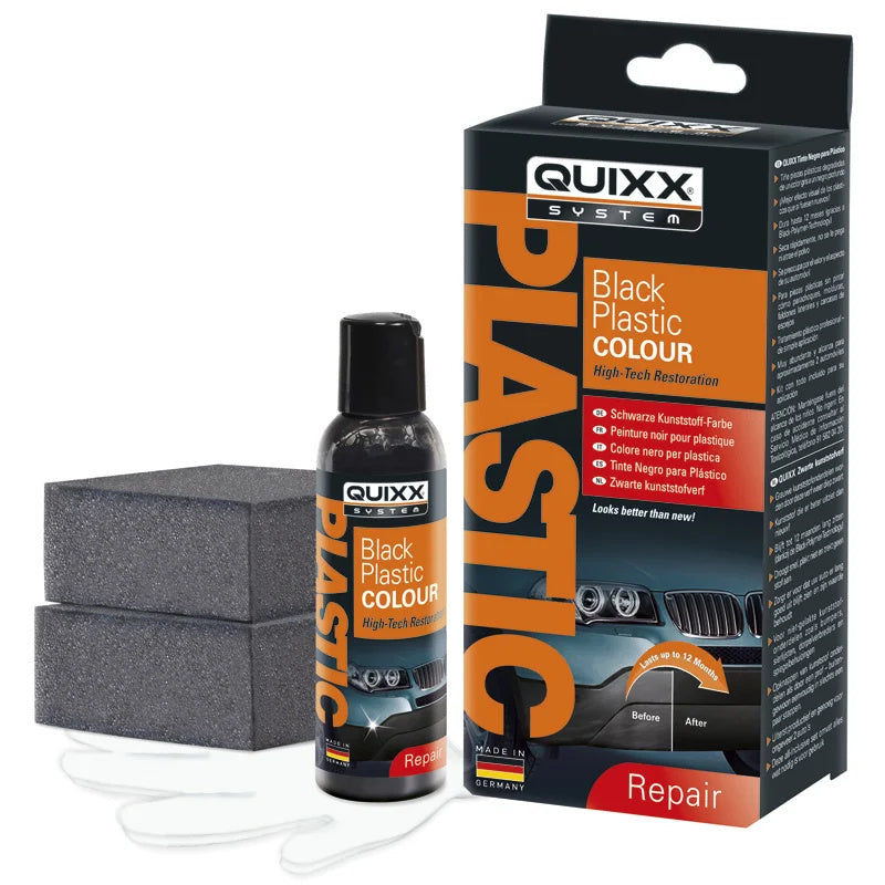 Quixx Schwarze Kunststofffarbe 75ml 