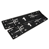 Set Premium Synthetic license plate holders 52,7x12,3cm - Type Mono - Black - 2 pieces