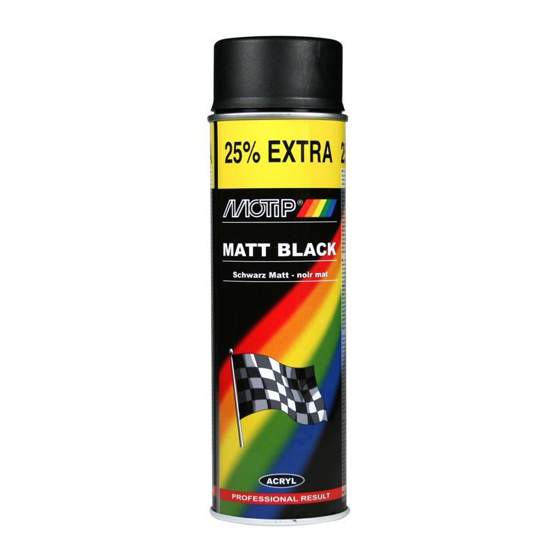 Motip Rallye Lack - Mattschwarz - 500ml 