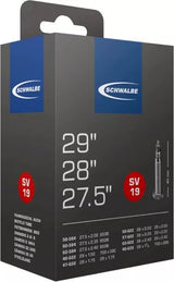 1x Schwalbe Unisex-Erwachsene Fahrradschlauch SV19 40/62-584/635 EK 40 mm Fahrradzubehör, schwarz, 27,5 29 Zoll 