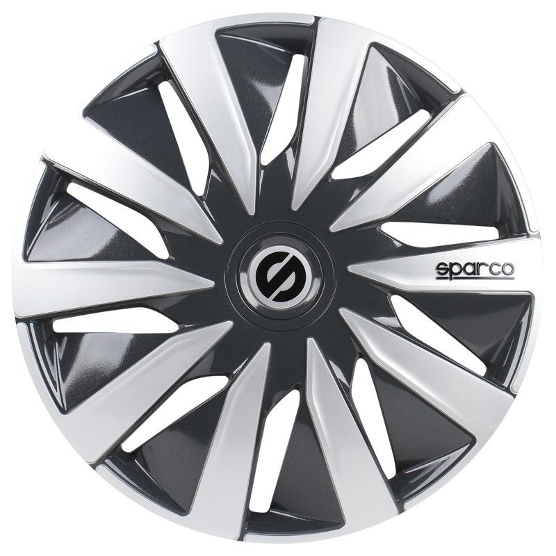 Set Sparco wheel covers Lazio 15 inch grey silver Indisaurus