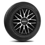 Sparco Wheel Covers Roma - 16-inch - Silver/Black - Set of 4 pieces
